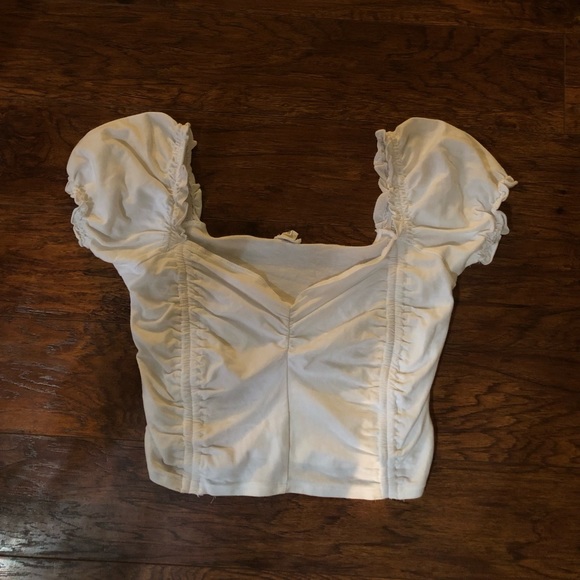 Dainty White Crop Top - Picture 1 of 2